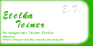 etelka teiner business card